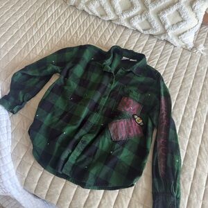 Green Plaid vintage top